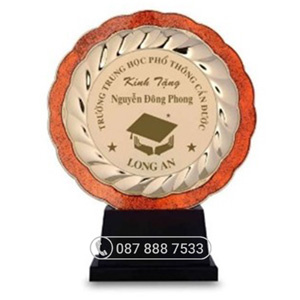 Bảng vinh danh đồng hình tròn mạ vàng-KC-BVD2043