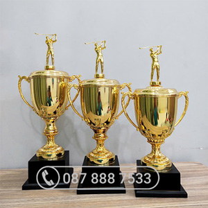 Cup golf kim loại màu vàng  sang trọng đỉnh golf- KC-4118
