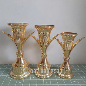 Cup kim loại vàng có hình lá sáng tạo - KC-4158