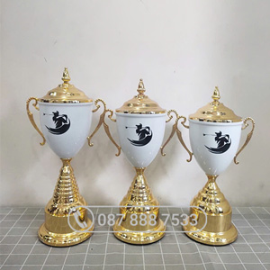 Cup kim loại vàng phối trắng - KC-4166