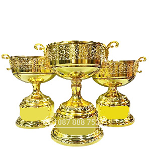 Cúp kim loại màu vàng (gắn được đỉnh pickleball) - PIC-2146 