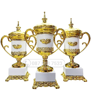 Cúp kim loại màu vàng trắng (gắn được đỉnh pickleball vàng bạc đồng) - PIC-2124
