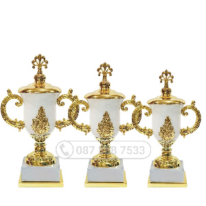 Cúp kim loại màu vàng trắng (gắn được đỉnh pickleball vàng bạc đồng) - PIC-2125