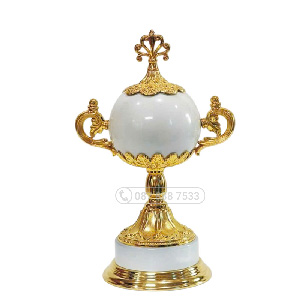 Cúp kim loại màu vàng trắng (gắn được đỉnh pickleball vàng bạc đồng) - PIC-2131