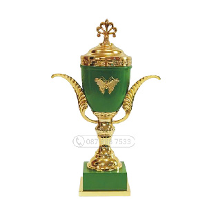 Cúp kim loại màu vàng – xanh lá (gắn được đỉnh pickleball vàng bạc đồng) - PIC-2136