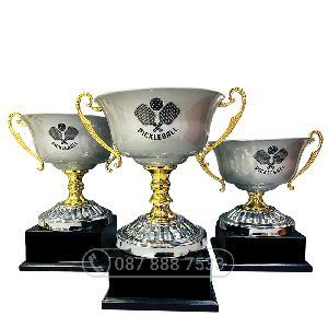 Cúp Pickleball kim loại màu vàng – xám - PIC-2116