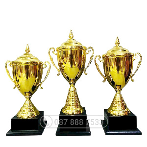 Cúp kim loại màu vàng (gắn được đỉnh pick vàng bạc đồng) - PIC-2137