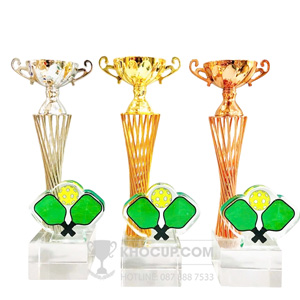 Cúp Pickleball chén kim loại vàng, thân kim loại - PIC-1121