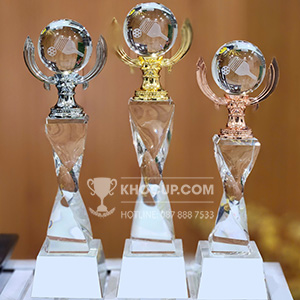 Cúp Pickleball pha lê thân xoắn - PIC-1101